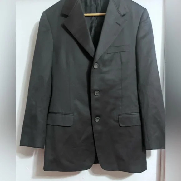 Versace Medusa Head Interior Lining Men's Black Blazer Sz 42R Sport Coat